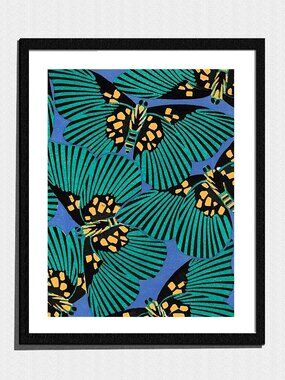 Art Print, Geometric Butterflies Sketch